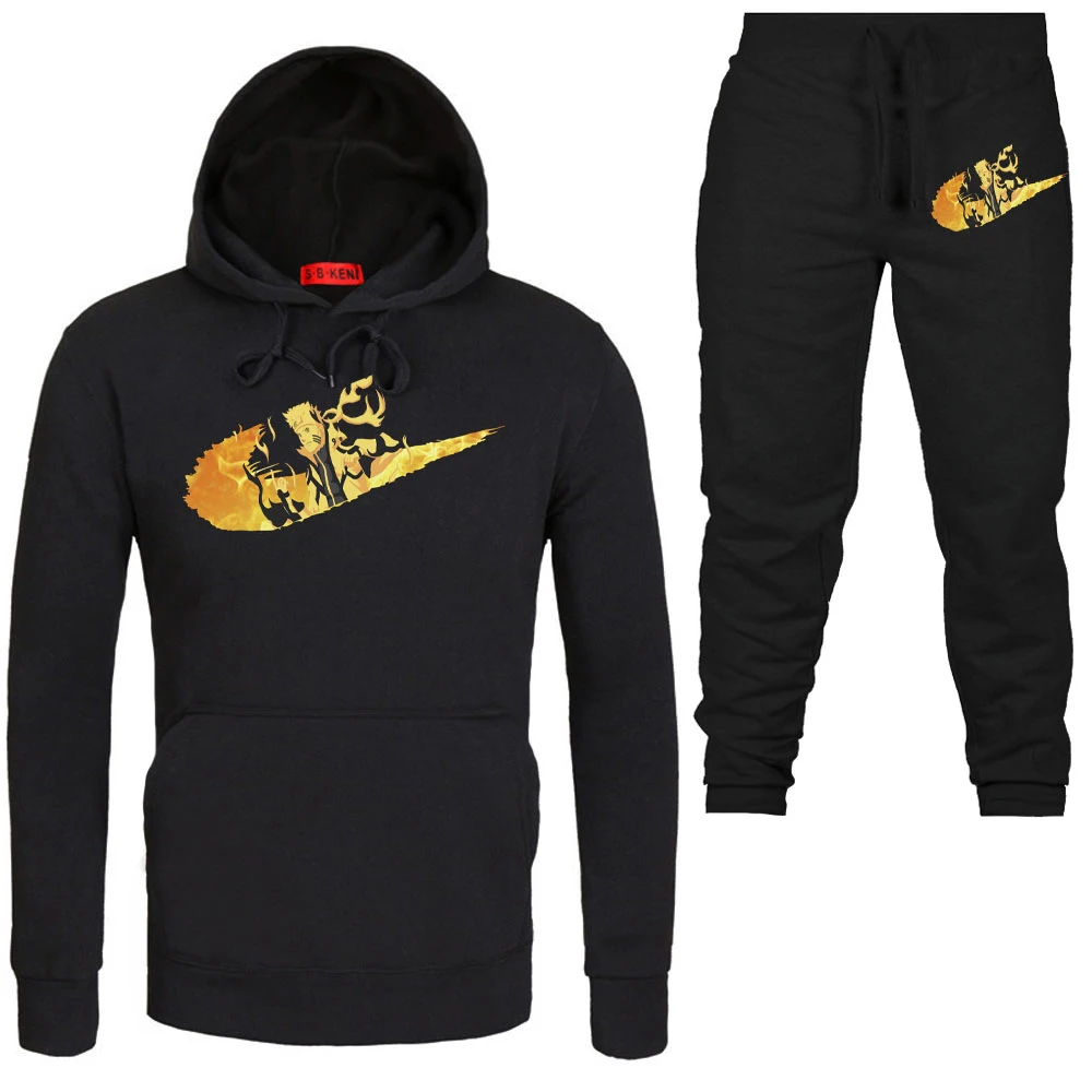 

New Hoodie Men/Women Fashion Naruto anime Casual Hoodies Sweatshirts+Sweatpants Suits Autumn Winter Warm Fleece Hooded Pullover