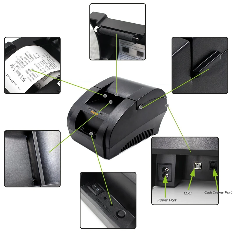 ISSYZONEPOS термопринтеры 58 мм чековый принтер Дешевый POS принтер USB печать для супермаркета ресторана команды ESC/POS