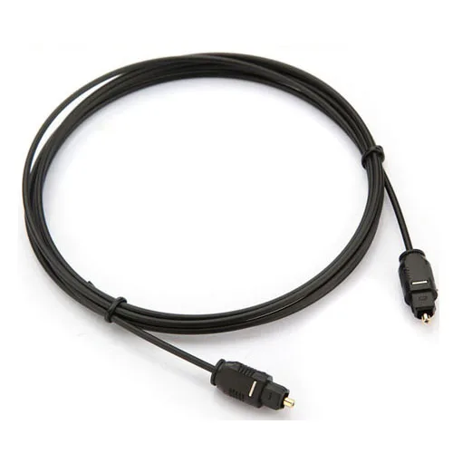 

10pcs/lot 2M Metre Digital Fibre Optical Audio Toslink SPDIF MD DVD Gold Cable Lead Plug