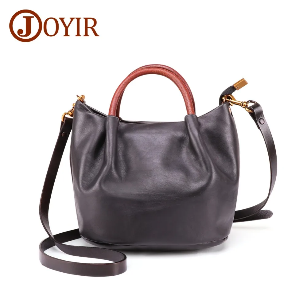 

JOYIR Genuine Leather Women's Messenger Bag Ladies Fashion Tote Leather Shoulder Bag Female Vintage Crossbody Bags For Women