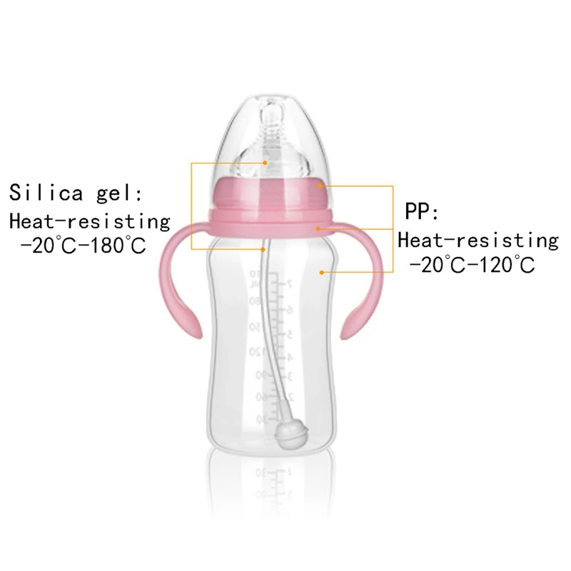 300 мл 240 мл 180 мл детская бутылочка для кормления молока без бисфенола и бисфенола с противоскользящей ручкой и крышкой для чашки бутылка для воды