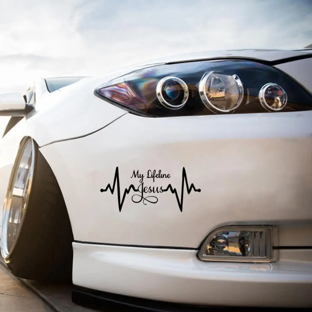 Nova moda lifeline jesus gráfico adesivo deus cristão religioso bonito