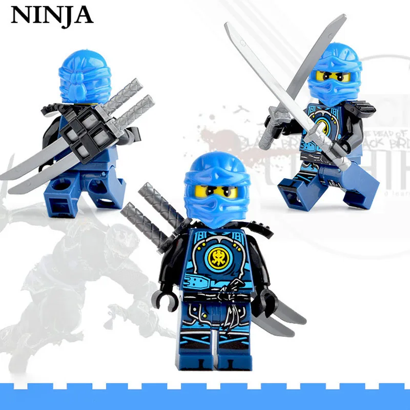 Mini Ninja Wu Nya Kai Jay Lloyd Cole Toy Figure Building Block Sets with weapon