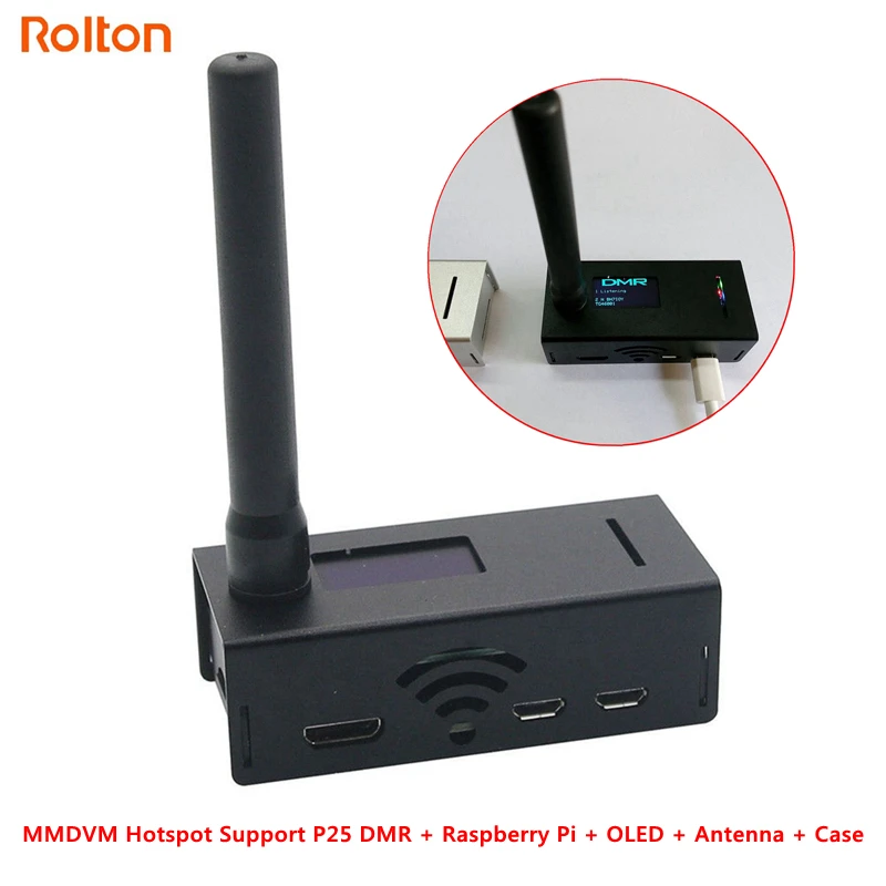 For MMDVM Hotspot Multi-mode D-STAR P25 DMR board with OLED antenna 8G card