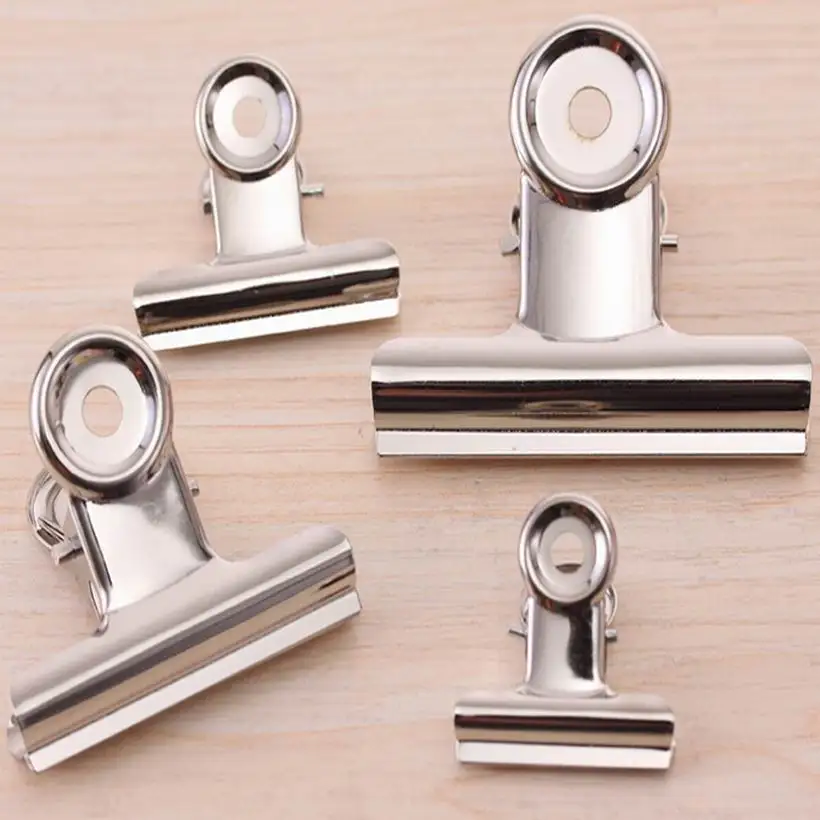 

DHL Free,Affordable 600 PCS Silver Tone Metal Round Clips Office Paper Document Binder Clips Size 22mm, 31mm, 38mm, 51mm, 63 mm