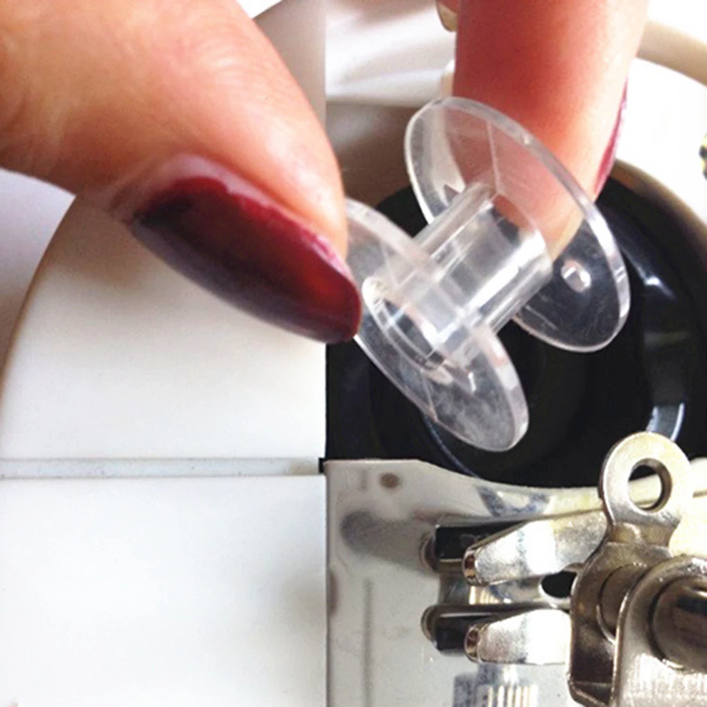 

10pcs Universal Sewing Machine Clear Bobbins Transparent Plastic Empty Spool Replacemen for Brother/Janome