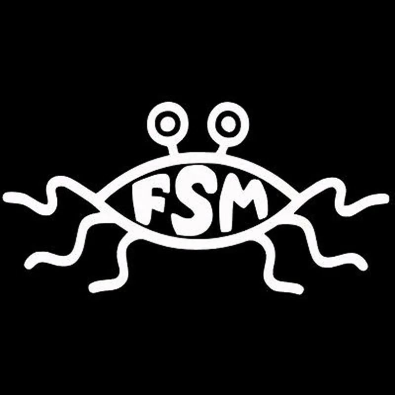 YJZT 13.3x6.6 см FSM летающие спагетти Монстр забавные виниловые наклейки на машину
