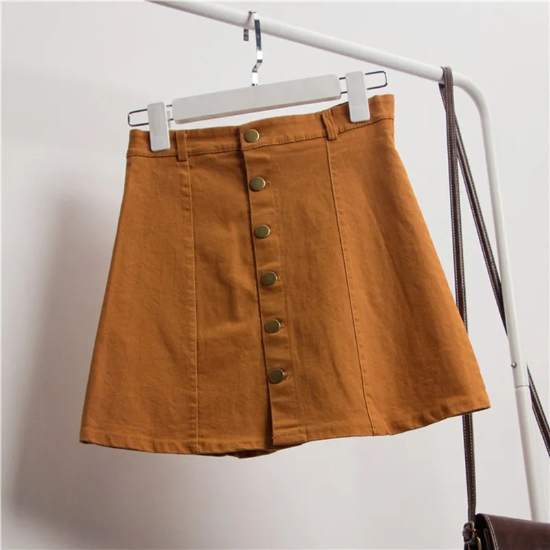 New Fashion 2018 Summer style skirts womens casual Waist Skirt Girls Cowboy Mini Denim Short Skirt Femme Saia Y04#N (5)