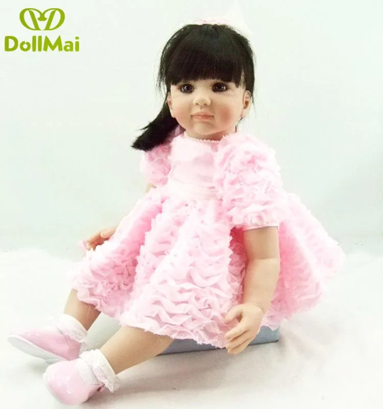 

Reborn Baby Doll Realistic Soft Silicone Reborn Babies Girl 24Inch Adorable Bebe Kids Brinquedos boneca Toy