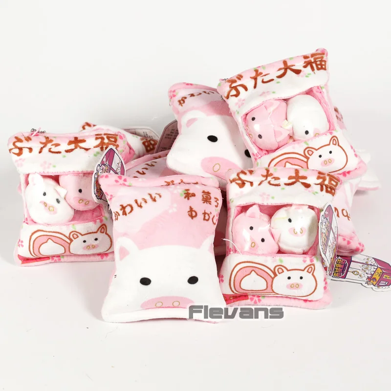 Японский мультфильм Kawaill свинья поросенок мини плюшевые монеты мешок подвесные игрушки мягкие куклы Dango 10 шт./партия