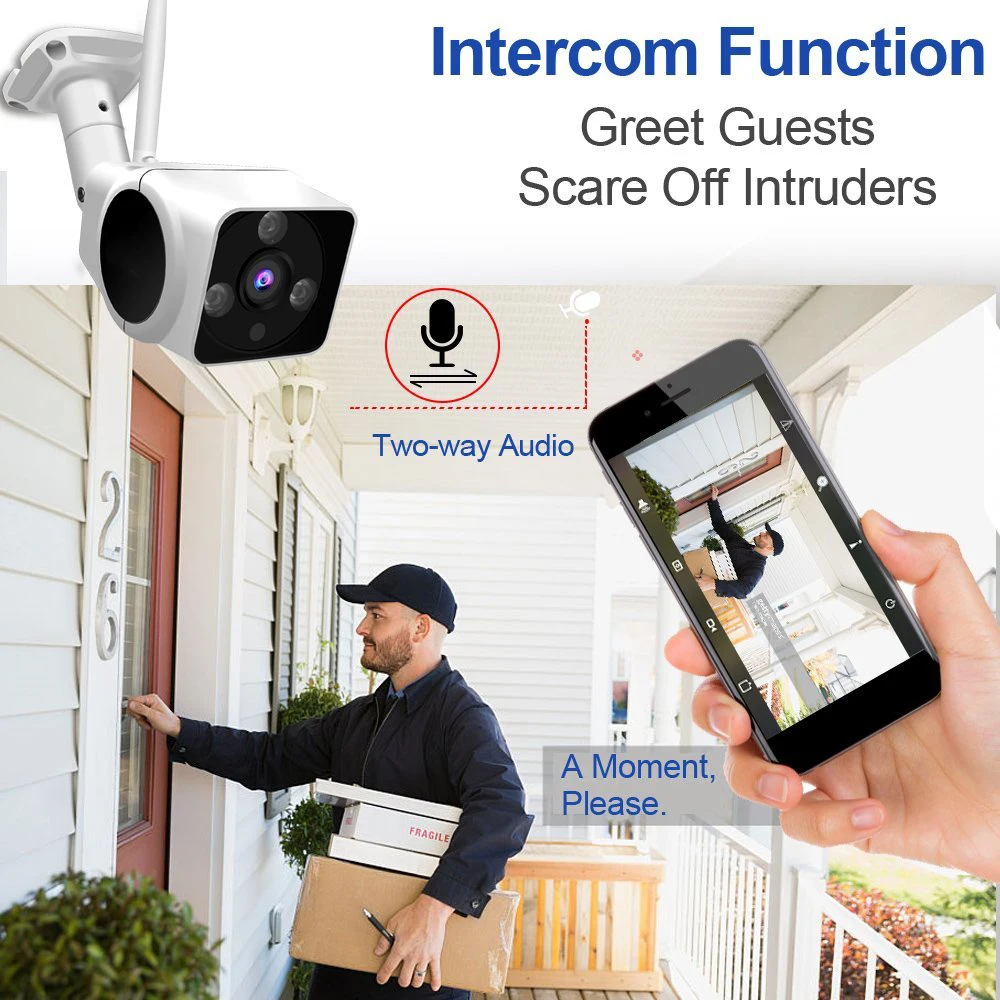 Наружная Водонепроницаемая беспроводная IP камера HD 1080P с Wi Fi и функцией ночной
