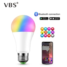 Bluetooth умный светодиодный светильник RGB E27 B22 15 Вт приложение музыка Голосовое управление Умный светильник ing лампа несколько цветов светодиодный светильник для дома светильник ing