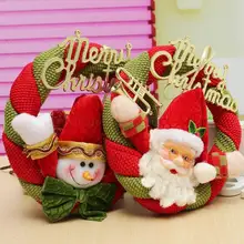 New 2015 Holiday Ornaments Christmas tree decorations Christmas wreath Santa Claus Snowman Home Decor Wreath Door Decoration