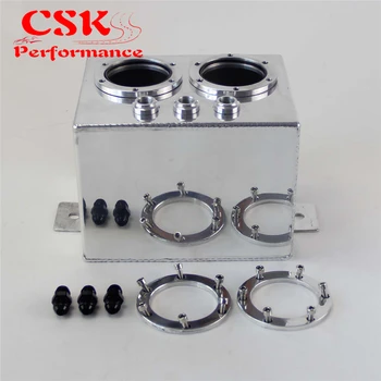 

3L High Flow Fuel Filter Swirl Surge Pot Tank Fits For 044 External Fuel Pump Black/ Silver