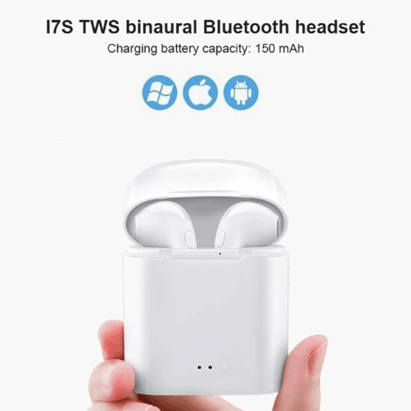 i7s TWS Mini Wireless Bluetooth Earphone Stereo Earbud Headset Headphone With Charging Box Mic