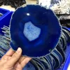 150mm Large BLUE Agate Slice Geode Polished Crystal Quartz 4