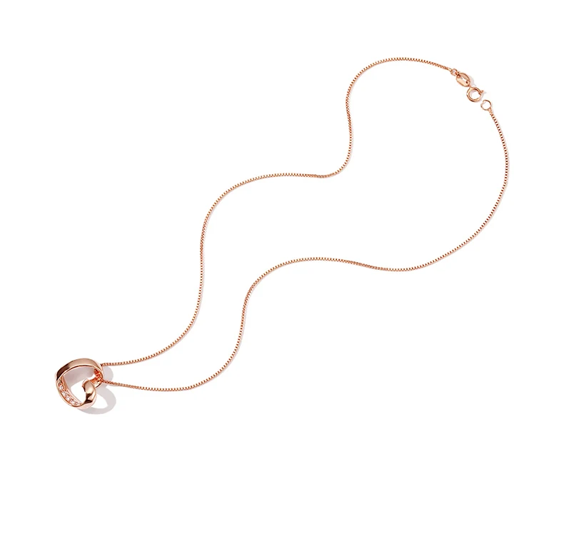 

S925 Silver Valentine's Day Gifts Girlfriend Love Heart Necklace Clavicle Pendant Jewelry Necklace love necklace for women