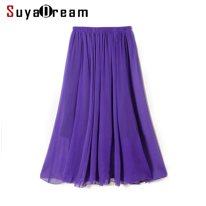 silk long skirts for women