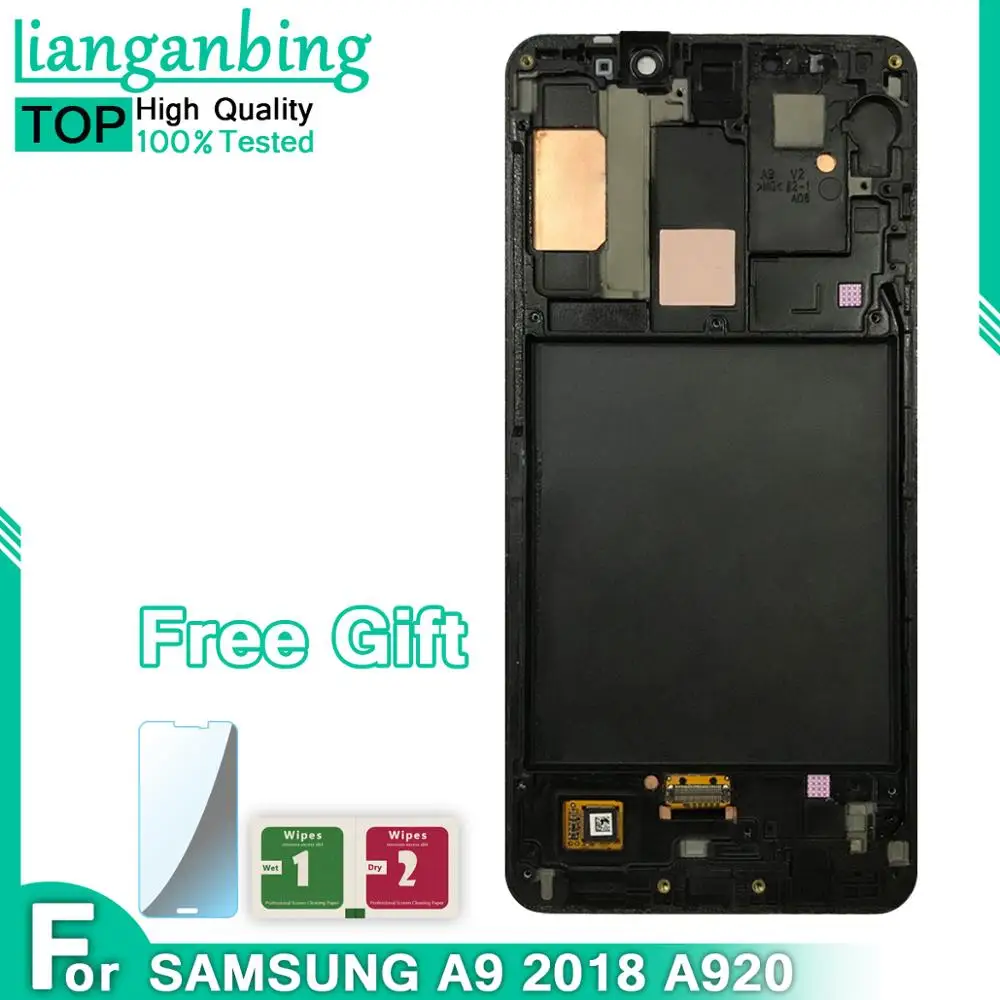 

LCD For Samsung Galaxy A9 2018 A9s A9 Star Pro SM-A920F/DS LCD Display Touch Screen Digitizer with frame for Samsung A920 lcd