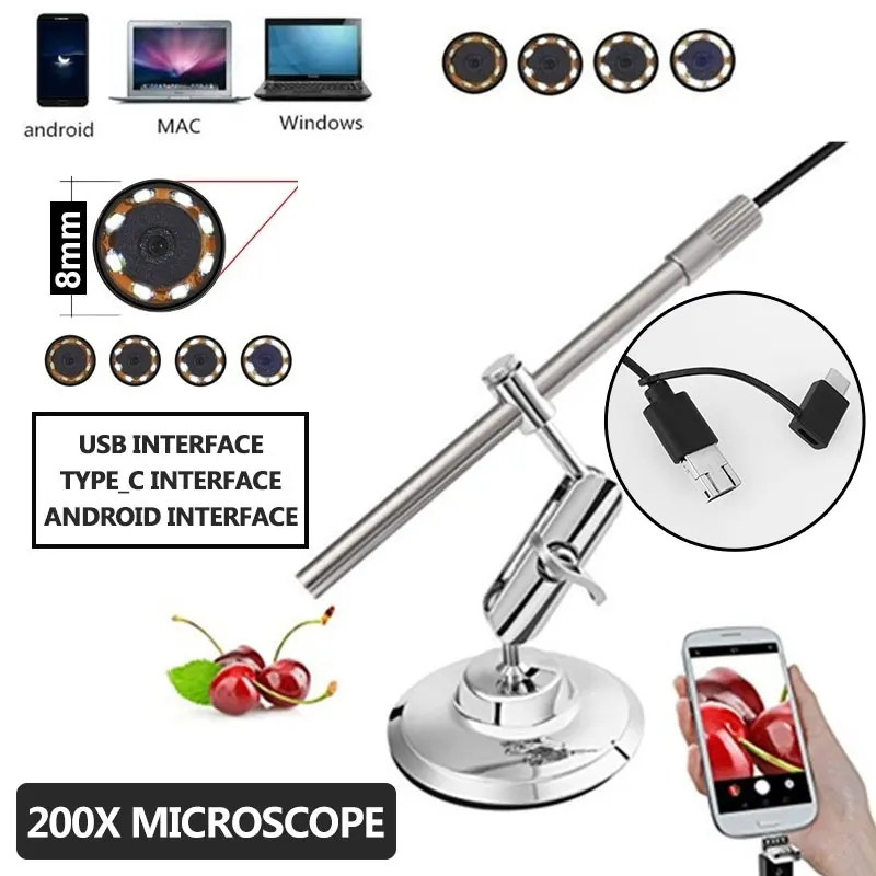 

WiFi Endoscope Practical Inspection Hand Held Endoscope for Inspection Camera Computers Ear Cleaning Tool for Real-Time Video