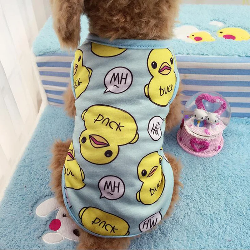 

Popular Dog T-shirt Soft Puppy Clothes Cute Two Feet Cartoon Pet Dog Clothes Casual Cotton Pet Summer Vest For Small Pets XS-XXL