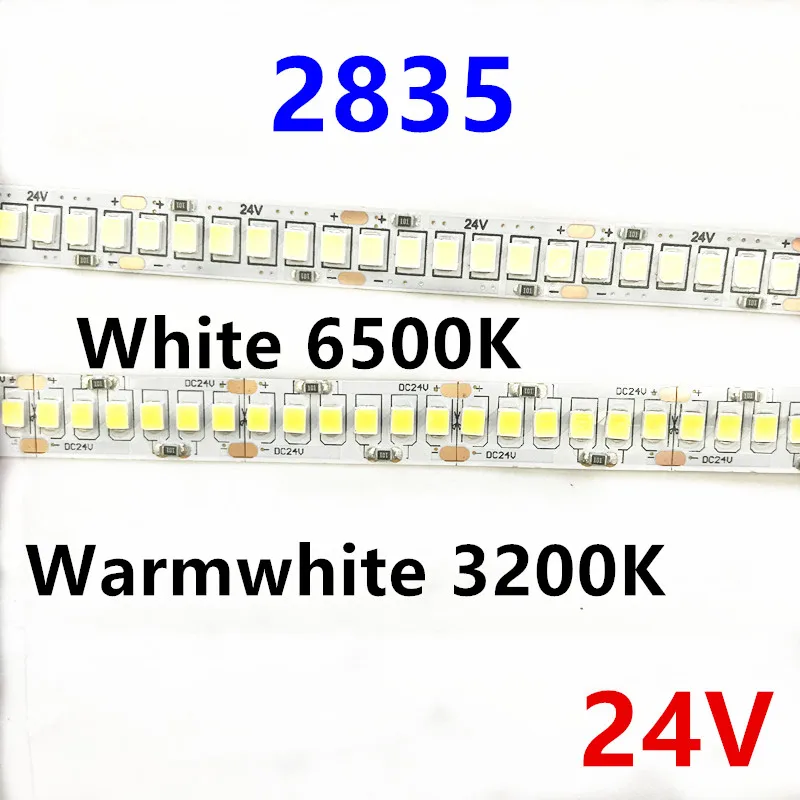 Суперъяркая Светодиодная лента 12 В/24 В ультраярсветодиодный 2835 SMD1200 5 м 240