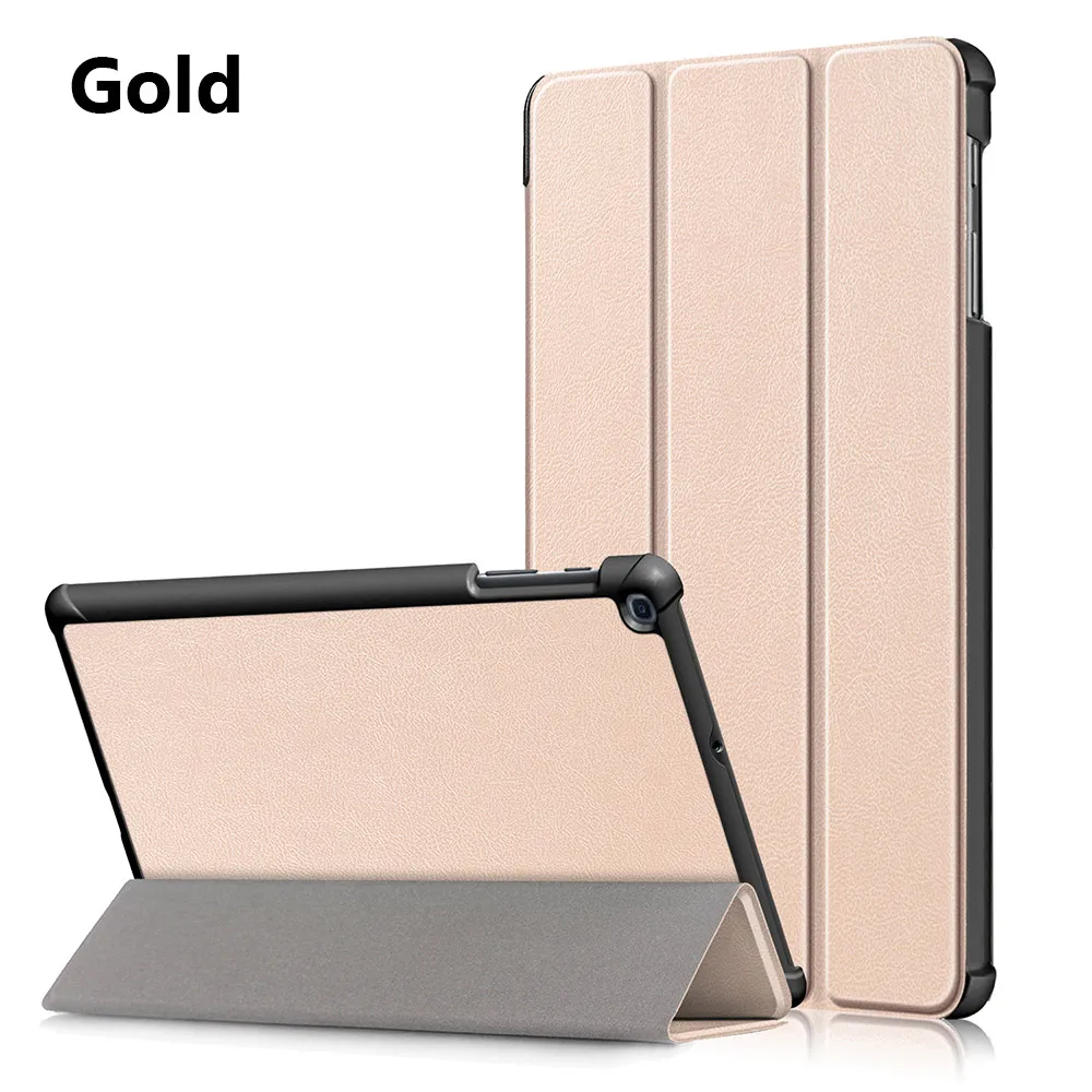 Ультра тонкий трехкратный смарт-чехол PU Чехол подставка оболочка планшет Funda для samsung Galaxy Tab S5e 10," SM-T720/T725 выпуск - Цвет: Gold