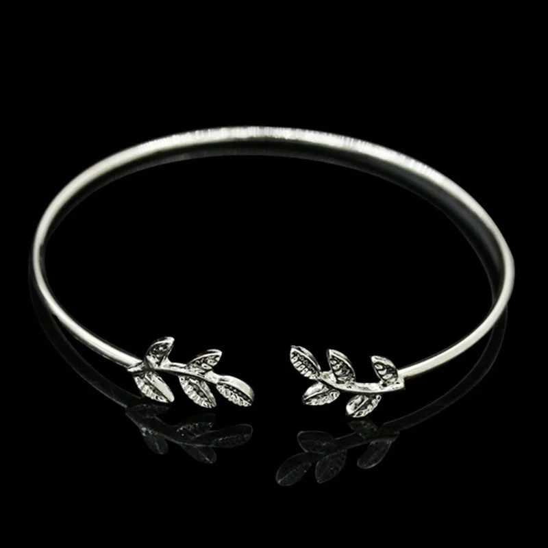 SL163-2017-Leaves-Gold-Silver-Plated-Bracelets-Bangles-Fashion-Open-Bangle-Women-Cuff-Bracelet-Pulseiras-Pulseira