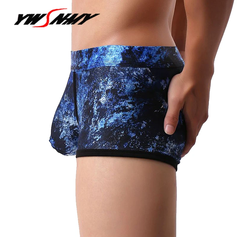 

1PCS Mens Boxer Shorts Breathable Fashion Print Sexy Big U Convex Pouch Boxers Underpants Panties Cueca Boxershorts Homme