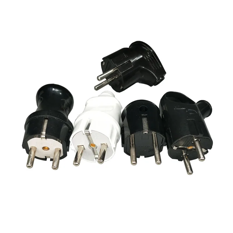 

Cable plug Electrical Plug For European Socket Converter White and Black Male plug Markel viko legrand Schneider livolo