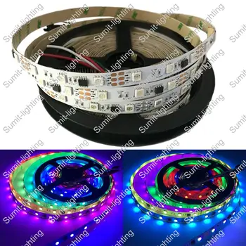 

5M 12V 5050 SMD WS2811 IC 48LED/M Dream Color Digital LED Strip,10mm White PCB, IP20 Non-Waterproof, 16pcs ws2811 ic/meter