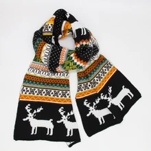 Classic stylish acrylic knitted unisex men women winter autumn christmas scarf warm shawls new year scarf LL190611