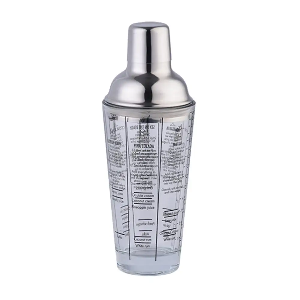 

400ml Bar Stainless Steel Cocktail Shaker Mixer with Scale Wine Drink Mixer Shaker Barware Bartender Tools Bar Accessories