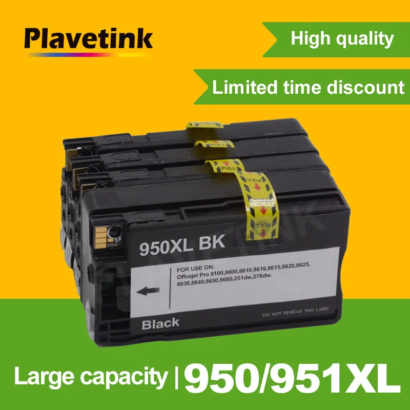 

Plavetink 950XL 951XL Ink Cartridge Replacement For HP 950 951 XL Officejet Pro 8100 8600 8610 8615 8620 8625 Printer Cartridges
