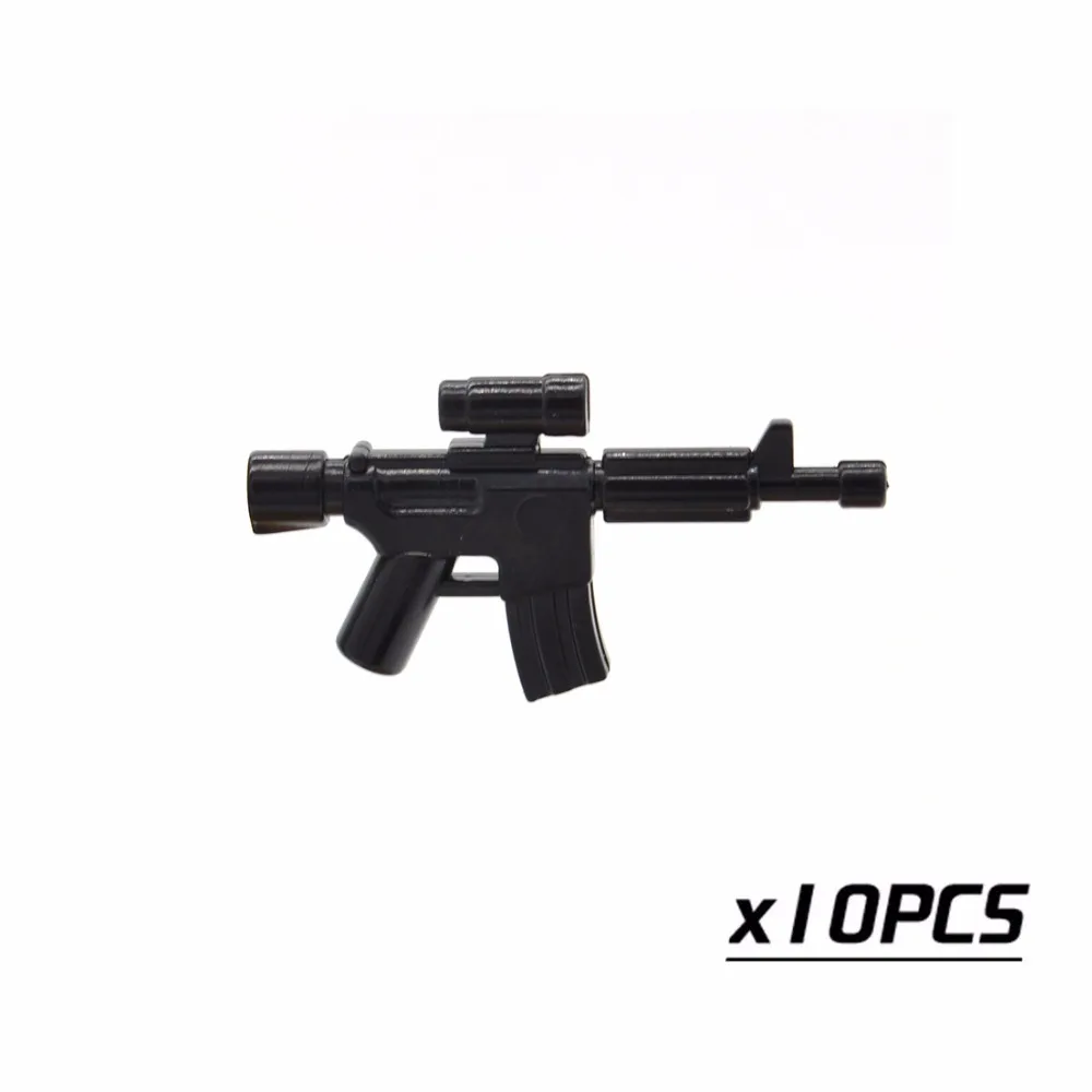 

10pcs/lot WW2 ARC Adaptive Combat Rifles Military Guns Weapons MOC Parts Building Blocks Bricks Toy for Children