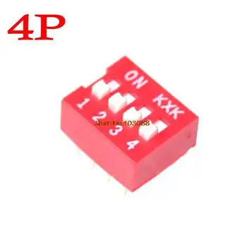 

100pcs 4 Position 4P DIP-Switch 2.54mm Pitch 2 Row 8 Pin Slide DIP-Switch in stock Fast Shipping