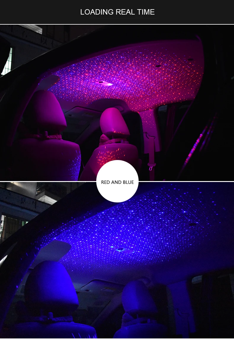 ShinMan супер крутой USB автомобильный подлокотник Коробка Starlight Интерьер Свет лазерный проектор лампа декоративная Атмосфера свет для всех