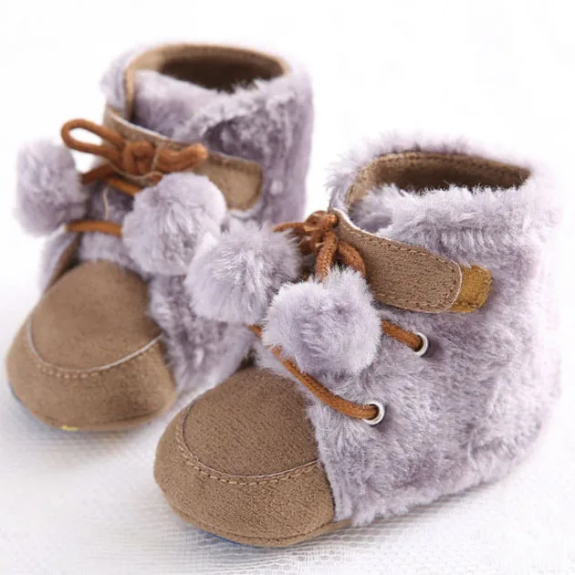 Для маленьких мальчиков девочек Утепленная одежда Обувь Младенческая малышей Зимние пинетки на мягкой подошве Сапоги и ботинки для