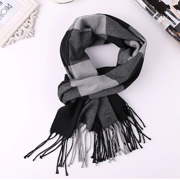 Продвижение multi дизайн классический для мужчин Проверьте шарф бизнесмен обертывания с бахромой LL171053