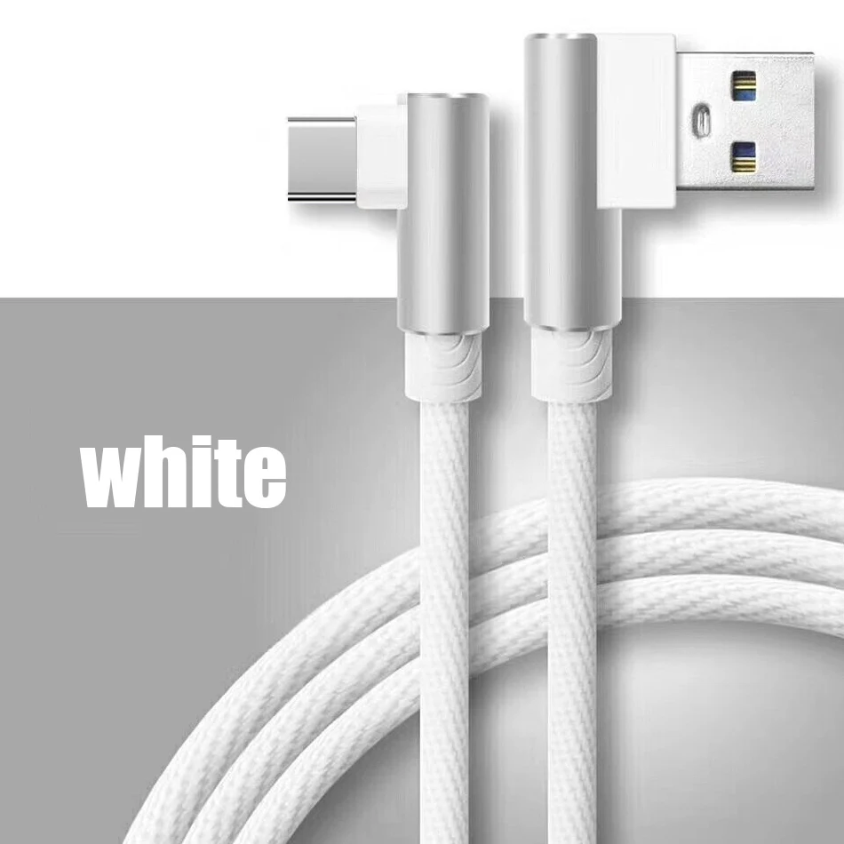 3а USB кабель для быстрой зарядки type-C кабель для huawei P30 P20 USB C зарядное устройство для samsung S10 Note 9 8 1 м 2 м 3 м зарядка мобильного телефона - Цвет: white