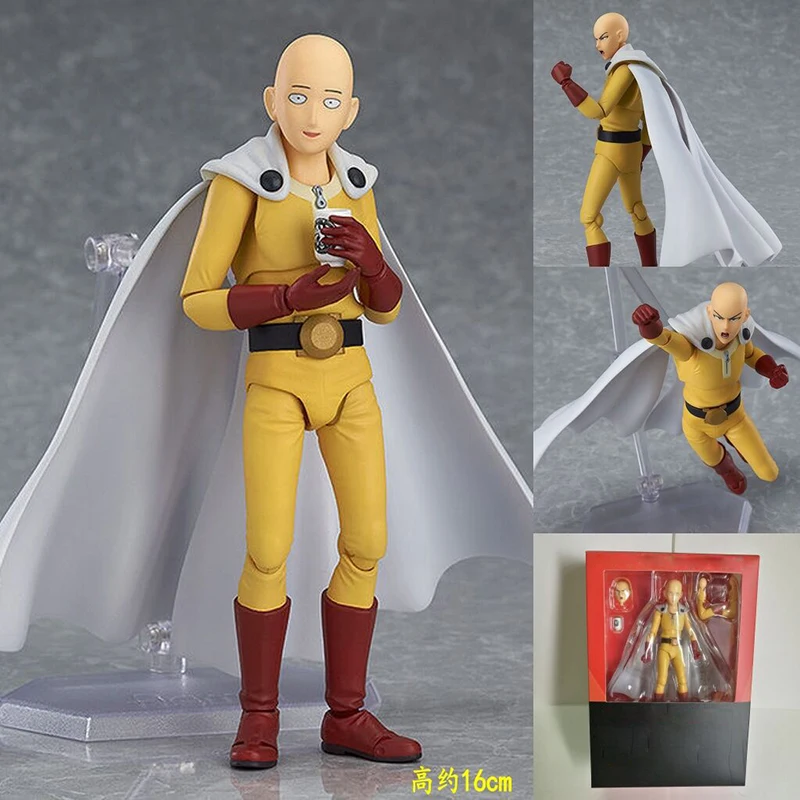 ONE PUNCH MAN Figma 310 Saitama Sensei PVC Action Figure Collection Model Kids Toy Doll Brinquedos 15cm Free Shipping (1)