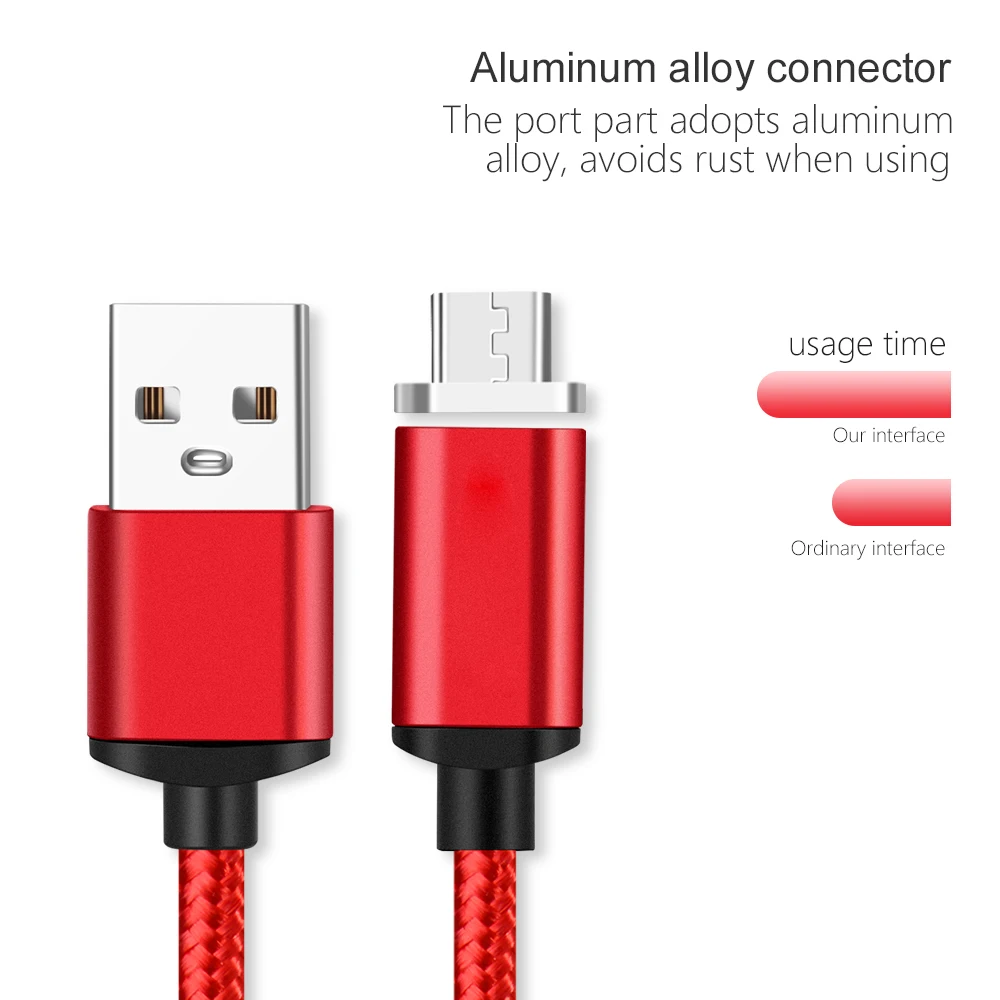أولاف USB نوع C كابل مغناطيسي لسامسونج galaxy s8 note8 زائد الهاتف المحمول مزامنة شاحن سريع المغناطيس نوع-c كابل شحن