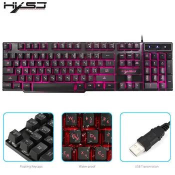 

Keyboard Gaming Rgb Pc Usb CK104 Mechanical in Keyboards Russian 104 key R8 English Led Backlight 3 Color Wired Gaming F1