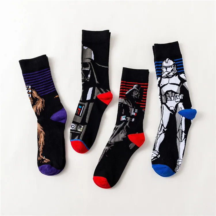 Fashion Star Wars Stockings Adult Men Women Jedi Knight Master Yoda Wookiee Cosplay Cotton Autumn Winter Funny Long Socks