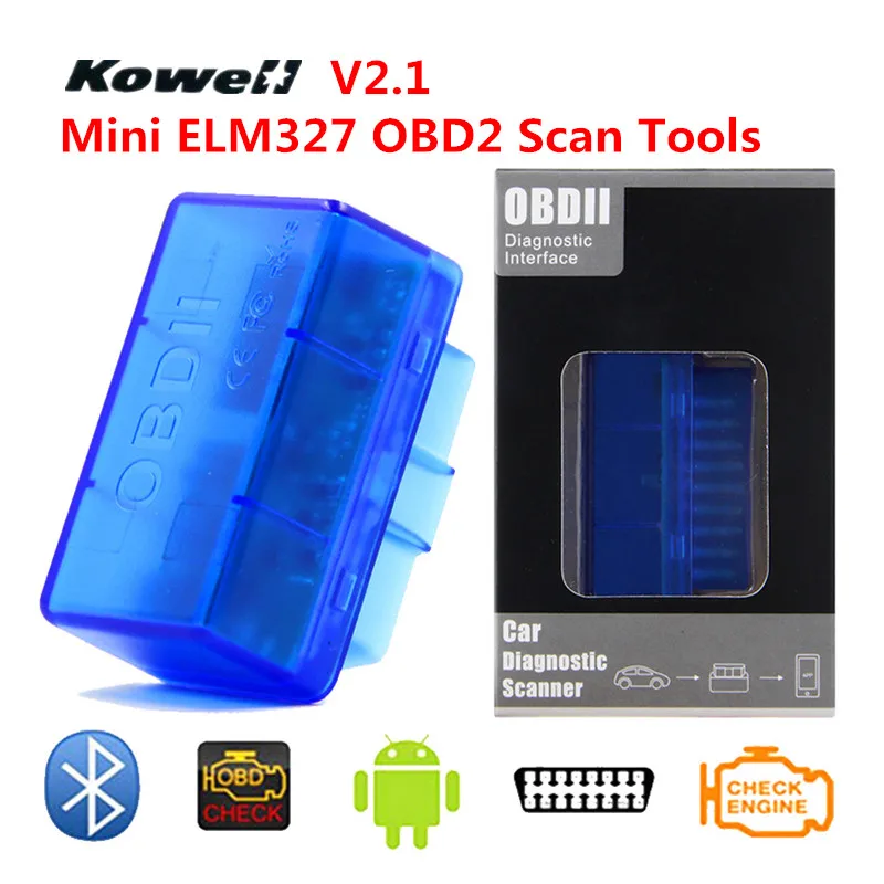 Смарт сканер KOWELL V2.1 Mini ELM327 BT OBD2 OBDII для диагностики автомобиля интерфейса CAN BUS