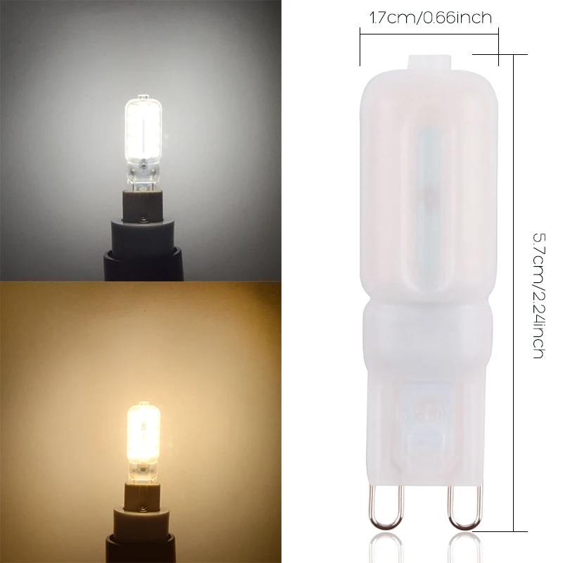 G9 2835SMD 22 светодиодный 5 Вт ПК скрабы оболочка 110V/220V светильник лампа для Кухня