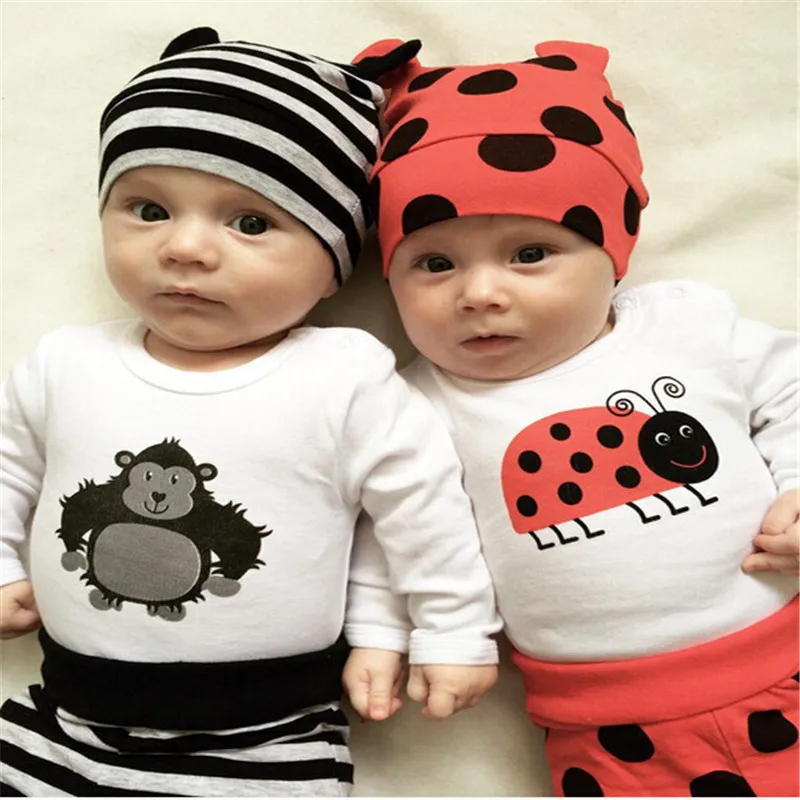 3 шт. детские комбинезоны с длинным рукавом штаны и шляпа|baby clothing|baby clothing setset baby