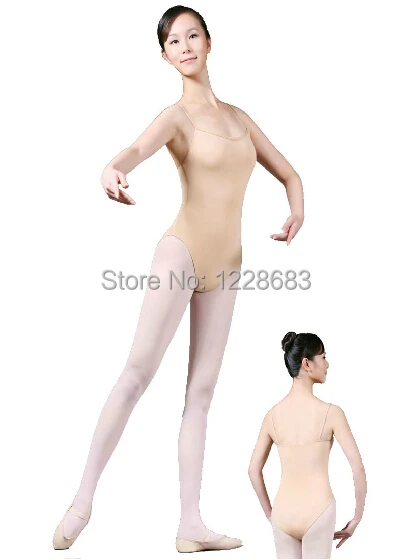 

Adult Women Camisole Bodysuit Skin Nude Colored Leotard Ballet Dance Underwear