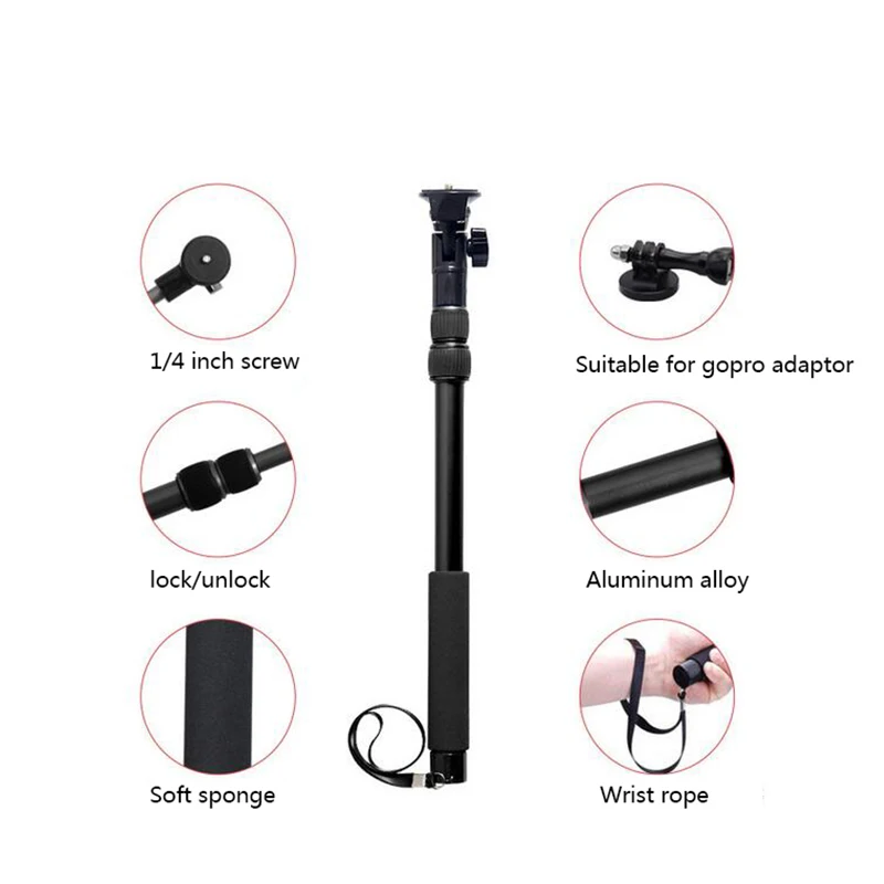 2 in1 Bluetooth Selfie stick 390-865 мм Bluetooth монопод для iPhone Android GoPro SJ камера+ Bluetooth затвора