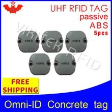 UHF RFID бетонная метка omni-ID 915 МГц 868 МГц Impinj Monza4QT EPC 5 шт. прочные ABS смарт-карты пассивные RFID метки